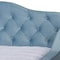 Baxton Studio Freda Blue Velvet and Button Tufted Full Size Daybed with Trundle 164-10408 - alternate 4